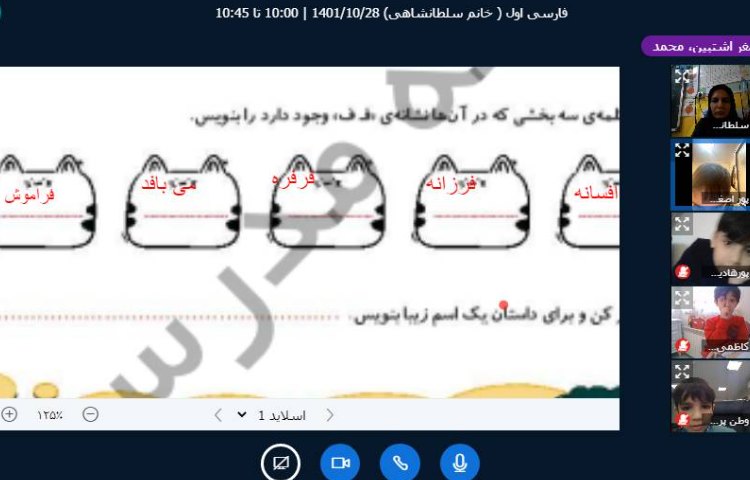 :کلاسهای آنلاین کلاس پرتقال 6