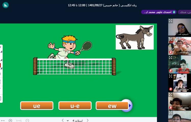 :کلاس آنلاین، درس زبان انگلیسی 4