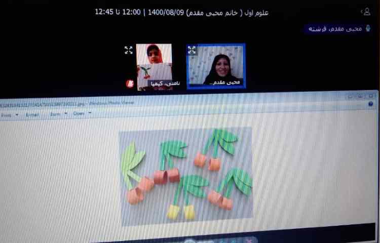 کلاس آنلاین فارسی( تثبیت نشانه ی آ با کاردستی آلبالو) 4