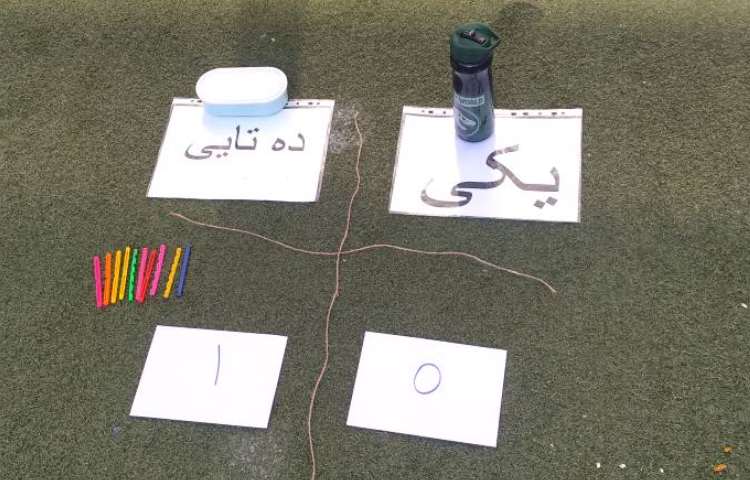 :کلاس بدون دیوار ریاضی، آموزش دسته های ده تایی و یکی