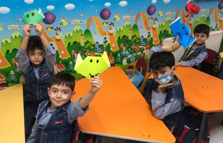 کلاس دستان توانا اوریگامی گربه به مناسبت روز اوریگامی