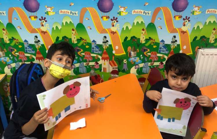 کلاس دستان توانا برش اشکال هندسی با قیچی و درست کردن اشکال مختلف 2