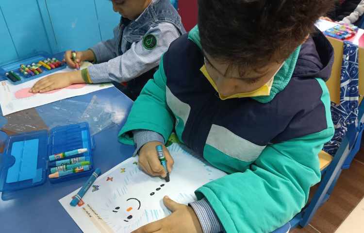 کلاس دستان توانا کلاژ آدم برفی 2