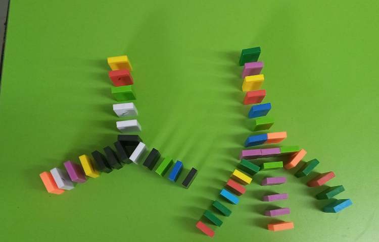 کلاس دومینو ،آموزش خط صاف،دوراهی،سه‌راهی 4