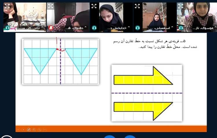 کلاس ریاضی، مشارکت دانش آموزان در پاسخ دادن به تمرینات 4