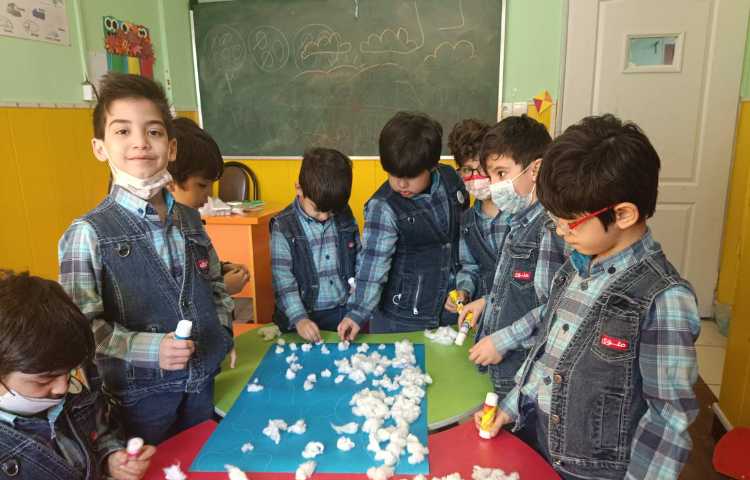 :کلاس ماهر شو، کاردستی گروهی یک روز برفی 3