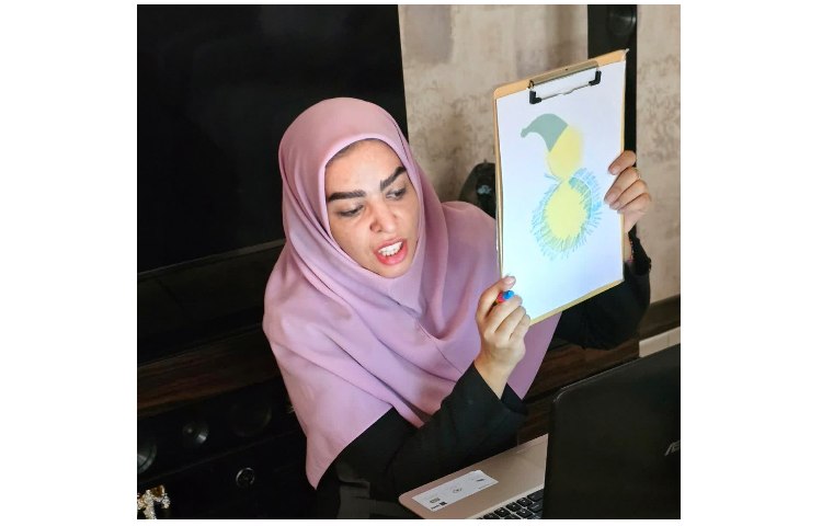 کلاس مجازی کاردستی ادم برفی 9