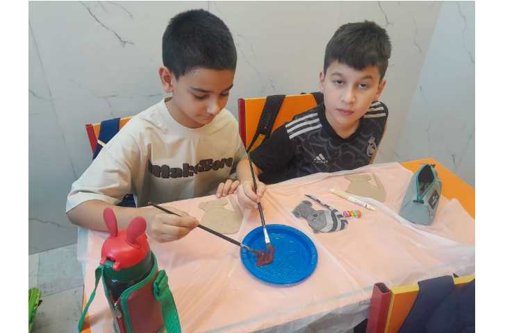 کلاس هنر(معرق کاری) پایه ی چهارم 4