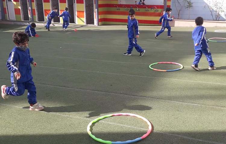 کلاس ورزش دانش آموزان پیش دبستان