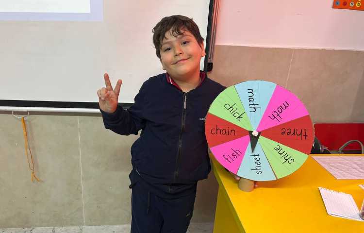 کلاس starter11 بازی turntable و مرور کلمات تدریس شده در کلاس 3