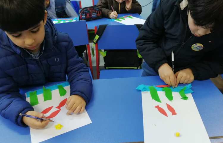 کلاژ با کاغذکشی و کاغذرنگی 6