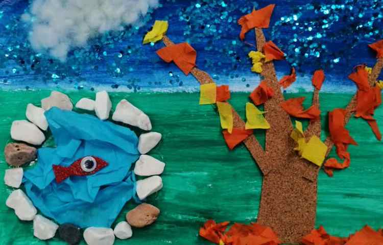 کلاژ روی مقوا 1