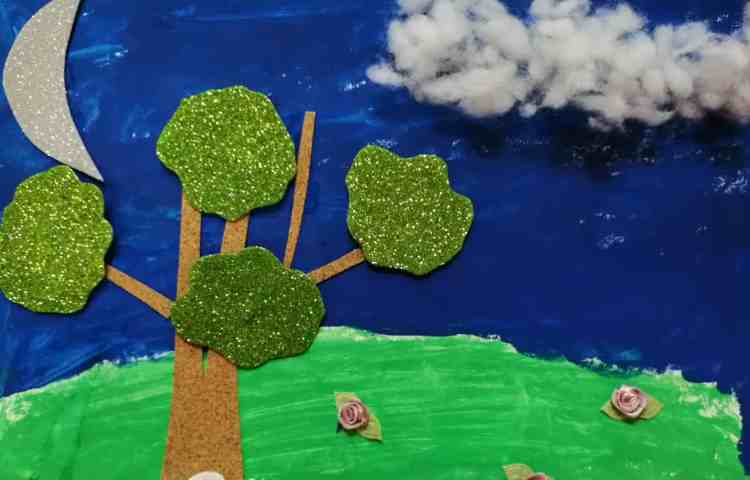 کلاژ روی مقوا 1