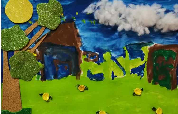 کلاژ روی مقوا 2