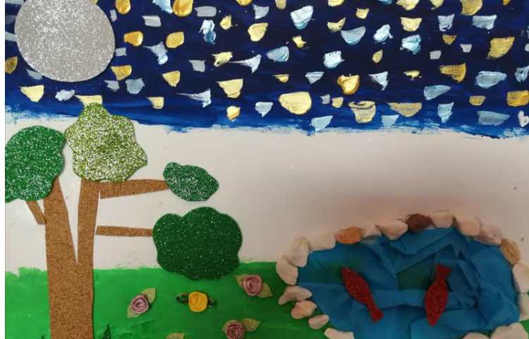 کلاژ روی مقوا 3