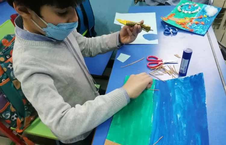 کلاژ روی مقوا 4