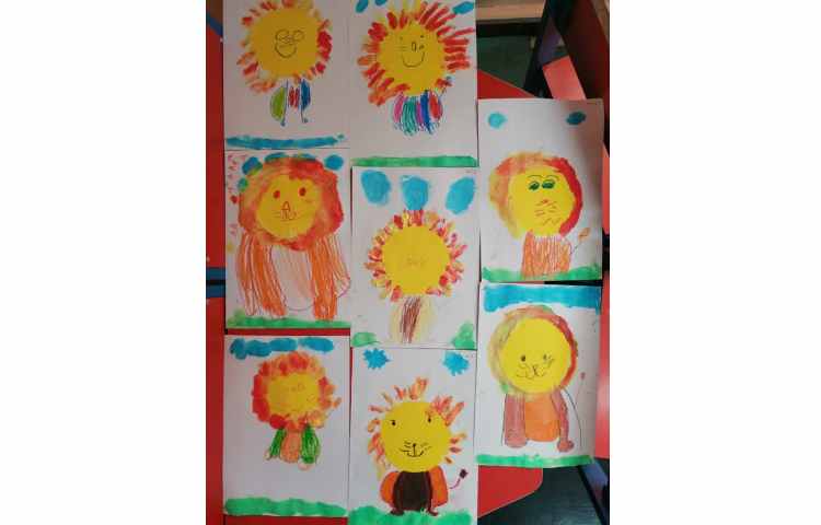 کلاژ و کار با رنگ انگشتی 7