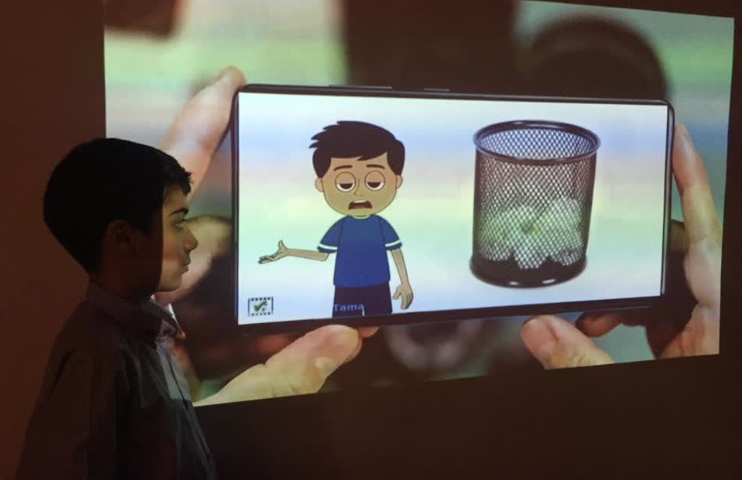 کنفرانس و تهیه پاور و فیلم مراحل ساخت کاغذ و بازیافت کاغذ توسط دانش آموزان 4