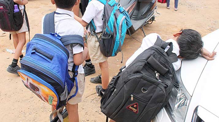 وزن مناسب کیف مدرسه