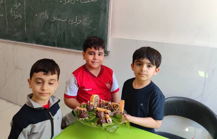 کیک حلزونی برای تدریس نشانه (ح) 4