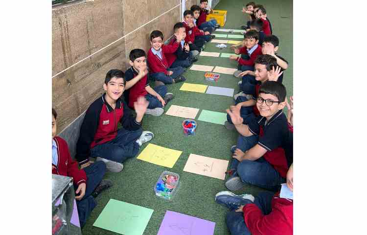 یادگیری جمع ستونی به صورت عینی