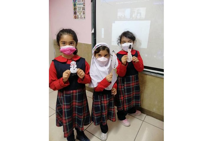 یادگیری صدای o-e/ ow/ oa و ساخت کاردستی snowman در کلاس 1