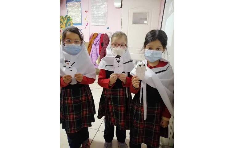 یادگیری صدای o-e/ ow/ oa و ساخت کاردستی snowman در کلاس 5