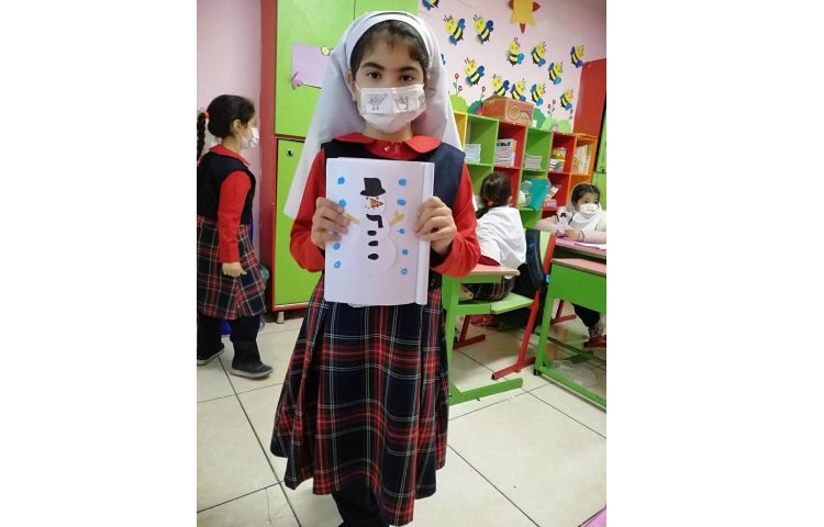 یادگیری صدای o-e/ ow/ oa و ساخت کاردستی snowman در کلاس 7