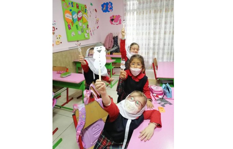 یادگیری صدای o-e/ ow/ oa و ساخت کاردستی snowman در کلاس 8