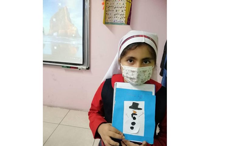 یادگیری صدای o-e/ ow/ oa و ساخت کاردستی snowman در کلاس 9