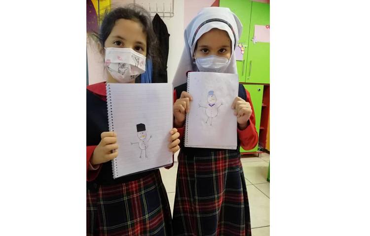 یادگیری صدای o-e/ ow/ oa و ساخت کاردستی snowman در کلاس