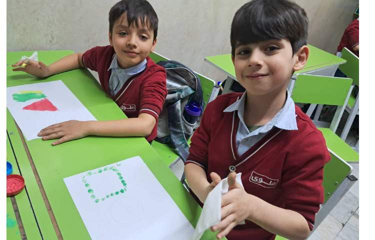 یادگیری نشانه ث و رنگ آمیزی با اثر انگشت 1